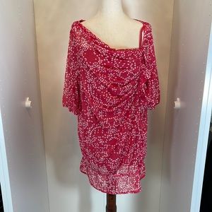 Lane Bryant Pink with White Print Blouse size 22/24